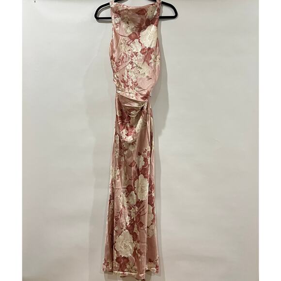 Reformation Women's Casette Silk Dress Bellini Size 10 NWT - Picture 3 of 11